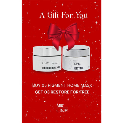 JULEKAMPANJE MeLine Pigment Home Mask få med Fullsize Restore Cream