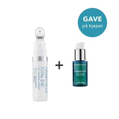 Colorescience kampanje - Kjøp Total Eye 3-in-1 Renewal Therapy få Barrier Pro 1-step Cleanser i gave