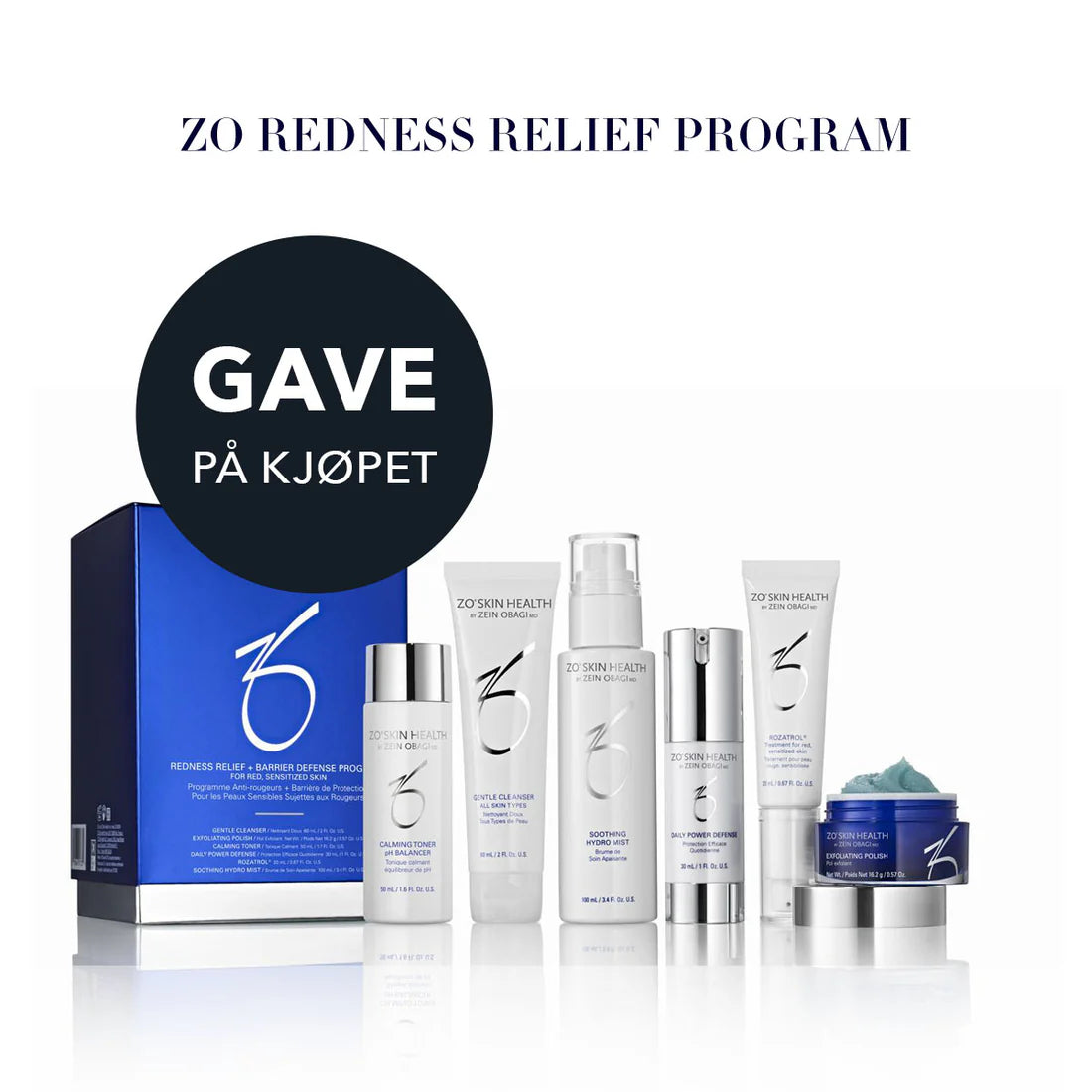 ZO Skin Health Redness Relief + Barrier Defense Program + gave på kjøpet